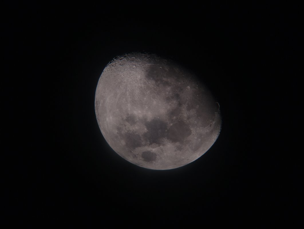 The Moon photographed at Astroport Sariska, the brightest object in the naked-eye sky